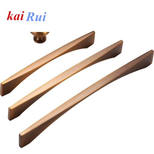 1pcs/lot Nordic modern simple handle Cabinet drawer handles yellow bronze handle