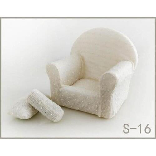 2pcs Newborn Photography Props Posing Mini Sofa Arm Chair&Pillows 0-3 Month Baby Photo Accessories