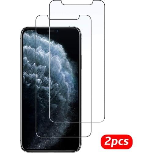 2PCS Protective Glass For iPhone 12 11 Pro MAX 2019 5 5S SE 6 6s 7 8 Plus X XR XS MAX Screen Protector Tempered Glass Film