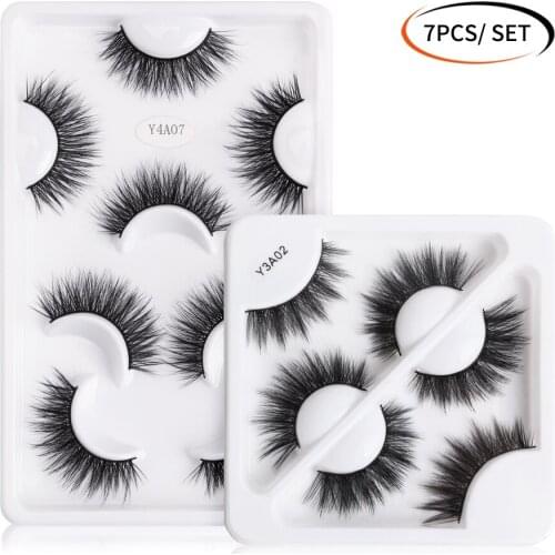 3/4/7 pairs 3D Mink Lashes Natural Long False Eyelashes Volume Fake Lashes Makeup Extension Eyelash maquiagem