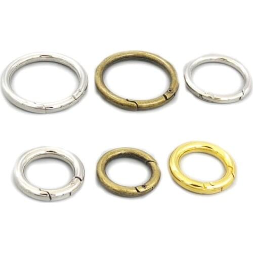 50 pcs Snap clip trigger spring gate O ring keyring buckles 3/4'' 1" 25mm 1.2" 1.5"