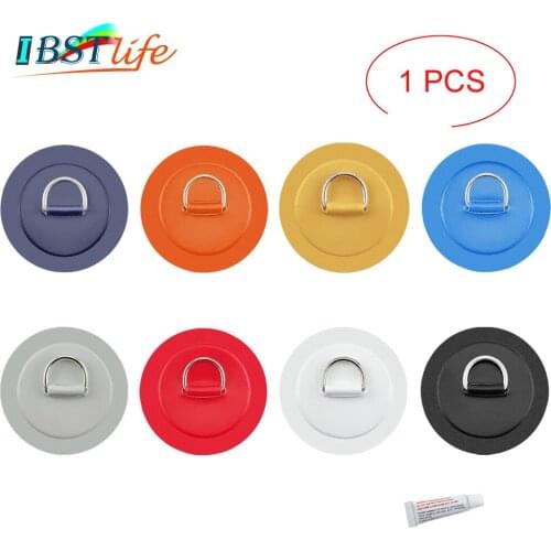 4.3inch 11cm Stainless Steel D Ring Pad/Patch With Glue for PVC Inflatable Boat Raft Dinghy Canoe Kayak Surfboard SUP Tie Down