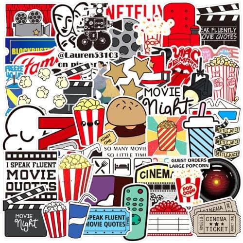 50pcs/pack Get together Film Movie party Lable Stickers For Furniture Wall Desk Cars Trunk Computer Decal TV Motorcycle