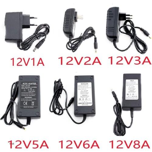 AC-DC 12V Swiching Power Supply Source 1A 2A 3A 5A 6A 8A Transformator 220V To 12V Power Supply Adapter 12 V Volt SMPS