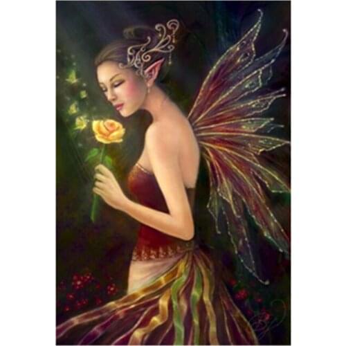 Angel & flower picture Full Square/Round Diamond Embroidery Handmade Set diamond painting House Living Room Decoration ZC060