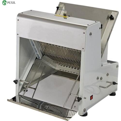 Automatic Electric 31 Slices Square Bread Slicer Machine Stainless Steel Steamed Bun Slicer Commercial Toast Slicing Machine