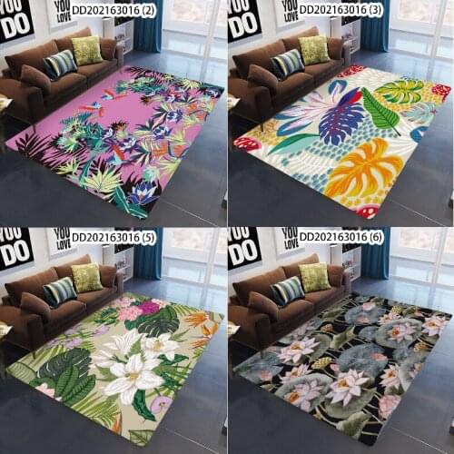 Flowers and leaves bedroom decor anime floor mat Floor mat Floor rug balcony prayer mat anime rug Kitchen carpet Kitchen mat