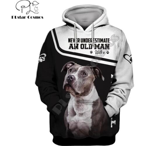 Animal Love Pitbull Dog 3D Printed Autumn Men Hoodies Unisex Pullovers Zip Hoodie Casual Street Tracksuit Cosplay Clothing DW675