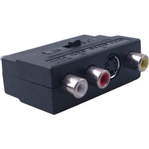 RCA Cable RGB Scart To 3 RCA S-Video AV TV Audio Adapter Composite RCA SVHS S-Video For Video DVD Recorder Projector Television