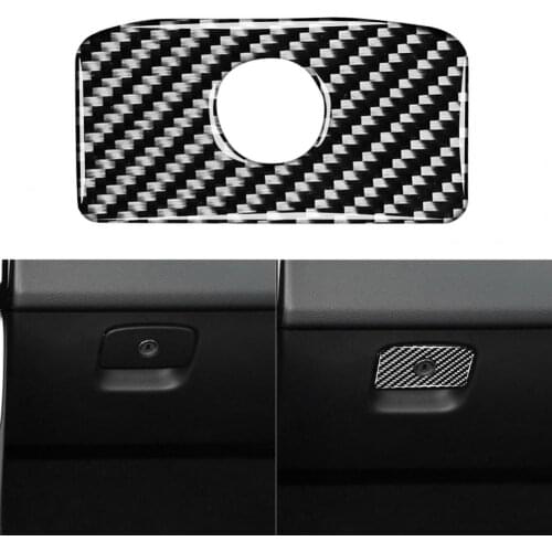 Cool Car Stickers Waterproof Self-adhesive Design Carbon Fiber Car Co-pilot Storage Box Handle Sticker for Jaguar F-PACE X761