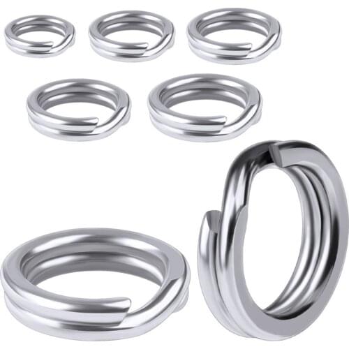 100Pcs/Lot Fishing Solid Ring 304 Stainless Steel Fishing Ring Jigging Loop For Blank Crank Bait Connector Fishing Accessories