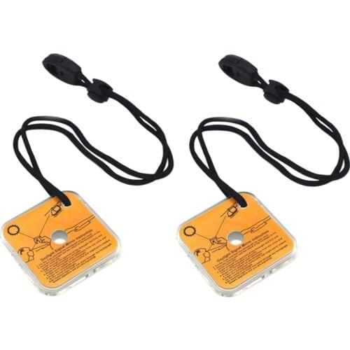 2PC Emergency Reflector Mirror Rescue Signaling Mirror Camping Hiking Gear for Expedition Exploration Adventure