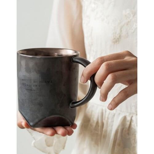 Creative coffee mug with gift box spoon and gold mugs