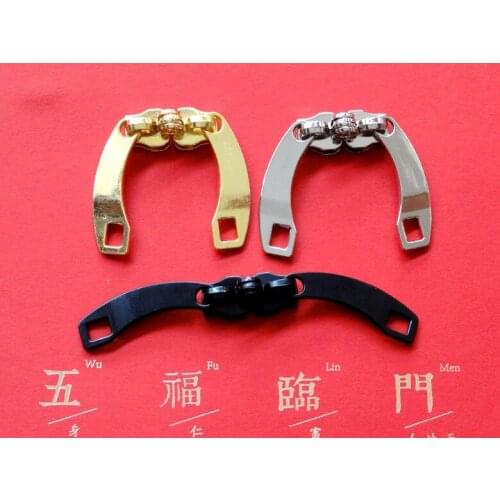 Double keyhole metal zipper sliders/zip head/zip pullers/used for 8# nylon zipper/gold/silver/black/Password box/trolley case