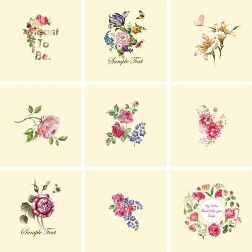 Washable Flower patches T-shirt Clothes Sticker iron on Transfers Patch for Clothing Applique Vinyl Heat patches Thermal patch