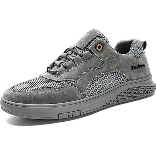 2021 Mens Vulcanized Shoes Summer New Breathable Hollow Mesh Shoes Mens Low-top Mens Casual Shoes Size38-44