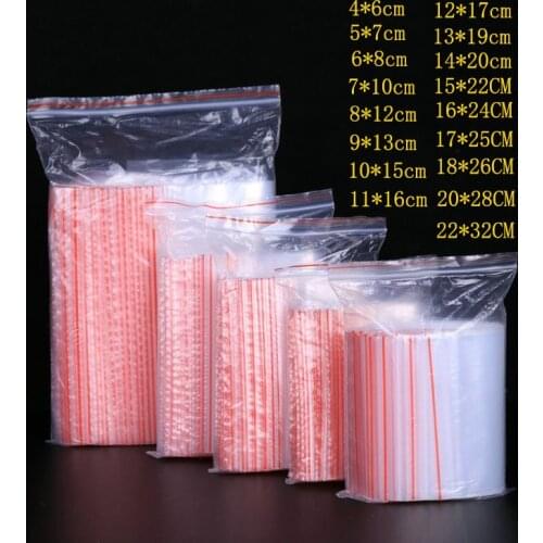 Small Zip Lock Plastic Bags Reclosable Transparent Bag Shoe Bag Vacuum Storage Bag Poly Clear Bags Thickness 0.08mm