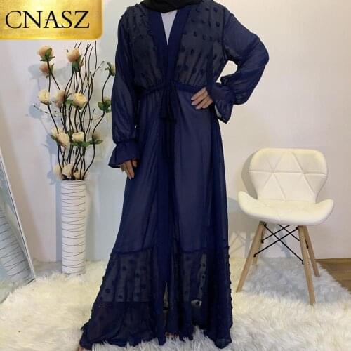 2020 New Turkey Muslim Dresses Modern Modest Women Clothing Kimono Islamic Chiffon Abaya For Summer Fashion Ladies Clothing