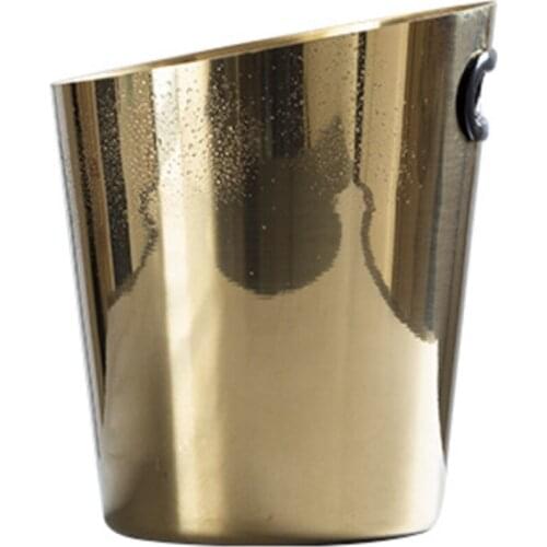 New Stainless Steel Champagne Bucket Household Beer Bucket Bar KTV Commercial Ice Bucket Wine and Wine Bucket