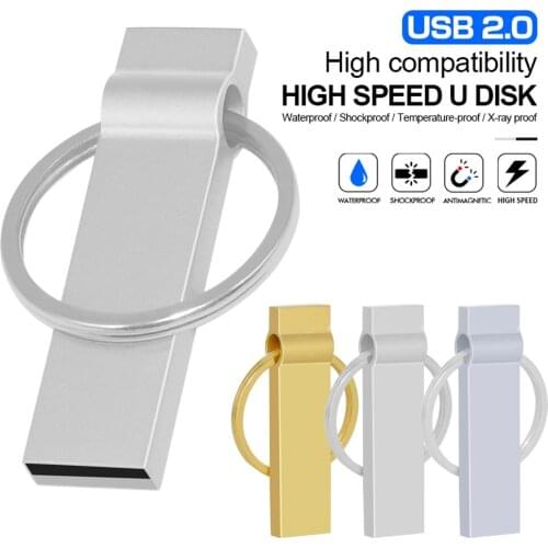 NEW usb flash drive 4GB 8GB 16GB 32GB 64GB 128GB pen drive pendrive memoria waterproof silver gold u disk memoria cel usb stick