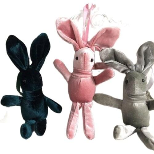 Wholesale 50pcs/lot 6 Colors 18CM Delicate Rabbit Plush Toy Stuffed Animal Plush Dolls Bouquet Accessories Toys