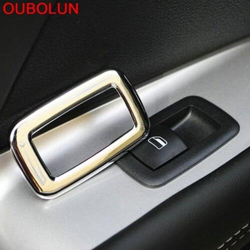 OUBOLUN ABS Chrome Car-Styling Accessories For Jeep Grand Cherokee 2014 2015 2016 2017 Door Window Switch Button Cover Trim