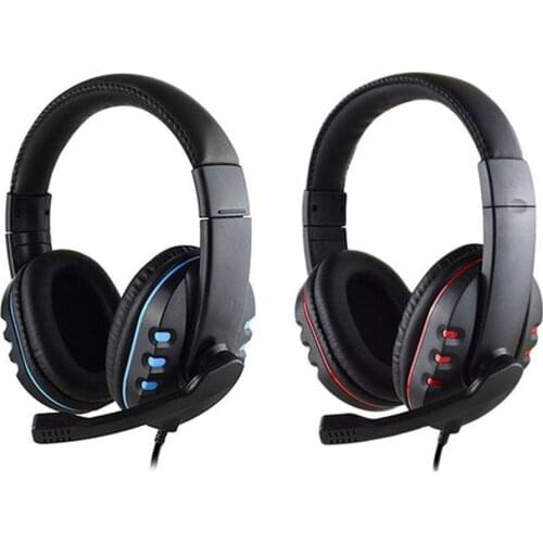 Wired Gaming Headphones 40mm Driver Bass Stereo with Mic 3.5mm Jack Headsets Noise Isolating for PS4 for XBOX-ONE PC Mic