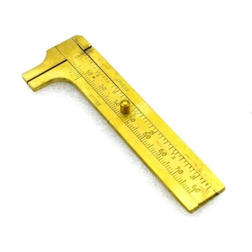 Sliding Brass Caliper Millimeter Gauge Gem Bead 80mm Measure Ruler for Jewelry Watch
