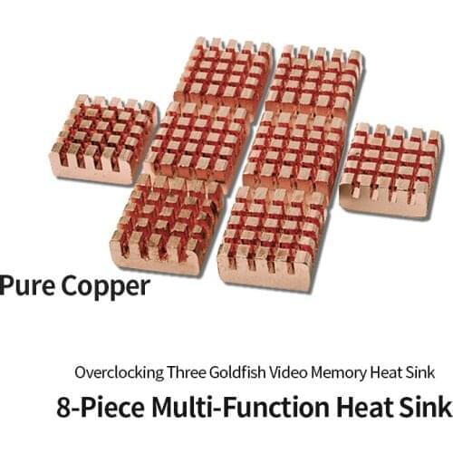 Overclocking Three Goldfish Notebook Computer Heat Sink Graphics Card Memory Cooling Copper Block South And North Bridge