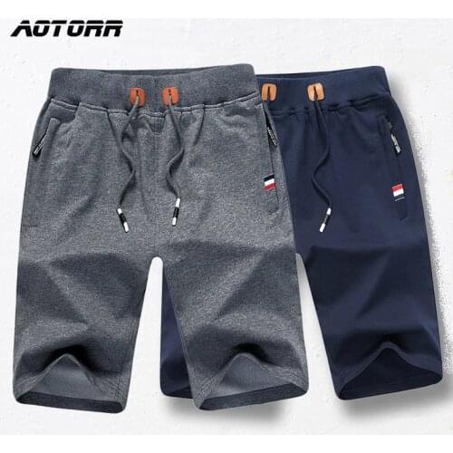 2020 Men Shorts Summer Solid Mens Slim Beach Shorts Cotton Casual Male Elastic Waist Shorts Jogger Short Sweatpants 6XL homme