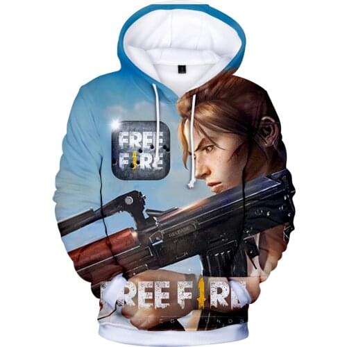 Shooting Game Free Fire 3D Print Men Hoodies Sweatshirts Boys Girls Kids Streetwear Hip Hop Funny Hooded Jacket Male Tracksuit