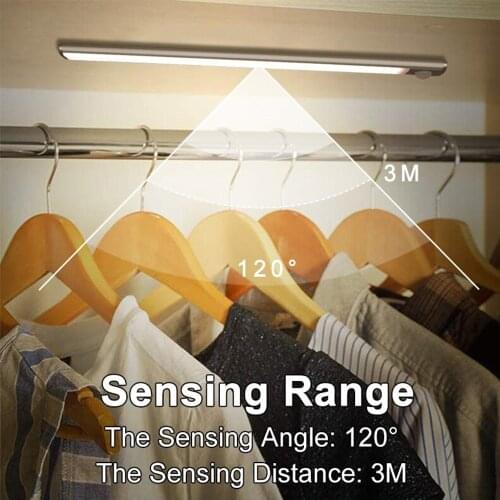 10-160 LEDs PIR Motion Sensor LED Under Cabinet Light Dimming Adjust Sensing Time Night Lamp For Kitchen Wardrobe Stairsway Lamp