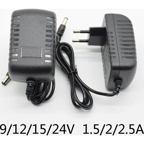 AC 110-240V DC 12V/15V/24V 1.5A 2A 2.5A mA Universal Power Adapter Supply Charger adapter Eu for LED light strips 15V 2A 24V 1A