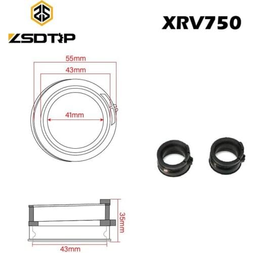 ZSDTRP 2pcs Motorcycle Carburetor Carb Intake Manifold Glue Adapter Boots Joint For HONDA XRV750 Africa Twin 1990-2003 Racing
