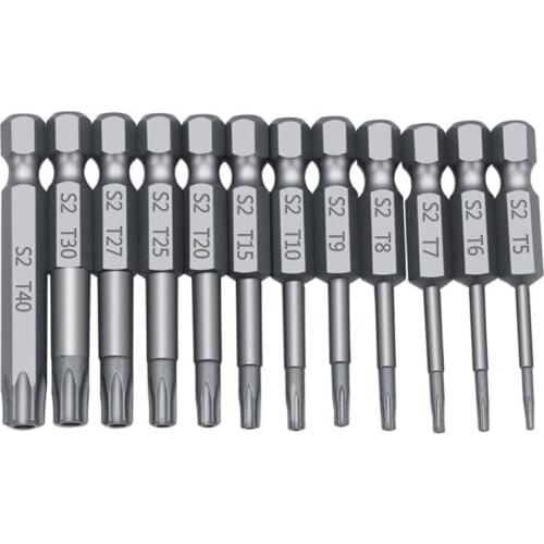 1Set Tamper Proof Security Drill Bit Set Torx Screwdriver Flat Head 1/4" Hex