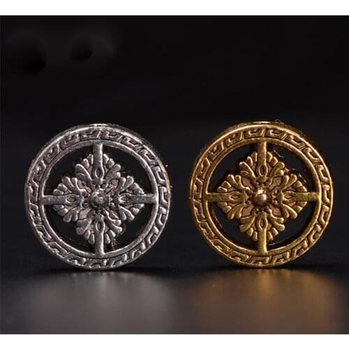 10pcs/lot Tibetan Style Buddhism Spacer Beads 12mm 18mm Metal Round Charm Prayer Beads Accessories DIY Women Men Jewelry Making