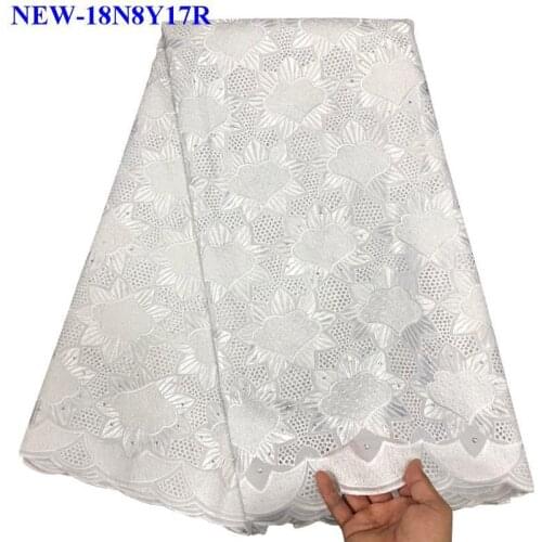 Wthie 100% Soft Cotton Voile Lace Swiss Lace Latest High Quality Swiss Voile Laces Fabric In Switzerland For Wedding Dress MMC01