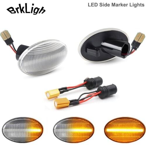 2Pcs Car Dynamic LED Front Fender Side Marker Lihgt Turn Signal Lamp For Opel Astra F Corsa B C Combo C Meriva A Tirgra A Sintra