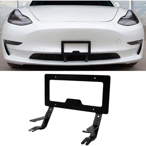30cm x 26cm x 7.5cm License Plate Rack Non-destructive Waterproof Aluminum Alloy Wear-resistant Car Tag Holder for Tesla 3
