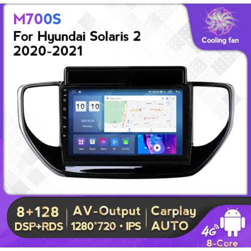 4G Lte Android 10 Car Navigation GPS Radio Stereo For Hyundai Solaris Accent 2 II 2020 - 2021 Multimedia Player Carplay+Auto DSP