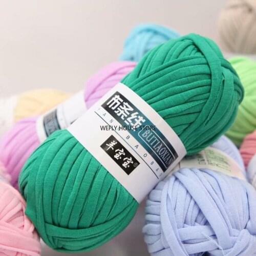 5 Pieces 500G Strip Thread Special Offer Wholesale Fancy Cotton Yarn Hand-Woven Elegant Bag Yarn Crocheted Carpet Wool