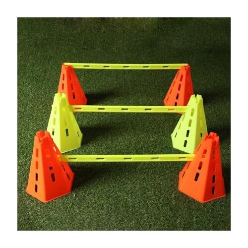 6pcs Hexagon football logo barrel obstacle new basketball training equipment logo pole football dribble obstacle windproof