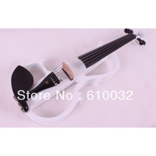 6 strings 4/4 Electric Violin Silent Pickup Fine tone parts include New Golden Color #8-21 white color