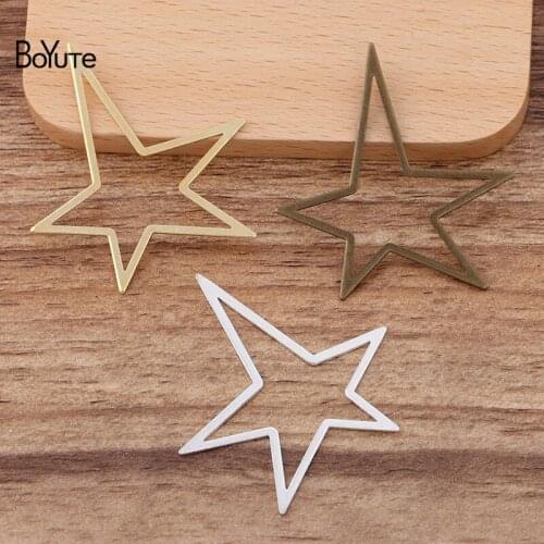BoYuTe (20 Pieces/Lot) 53*44MM Big Five-Pointed Star Handmade Materials Diy Metal Brass Jewelry Accessories