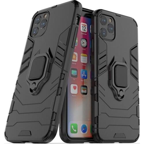 For iPhone 11 Pro Max Case Shockproof 5.8" 11Pro Cover Red Black Fundas Coque 6.5" 6.1" Hard Anti-knock Armor Phone Case Cover