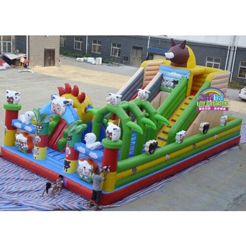 Cheap Prices Adult Bouncy Castle Bouncing Jumping Trampoline Fun City Inflatable Bouncer For Kids