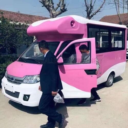 Europe Sale Ice Cream Truck Electric Food Bus Hot Dog Cart Mobile Kitchen Caravan Car Food