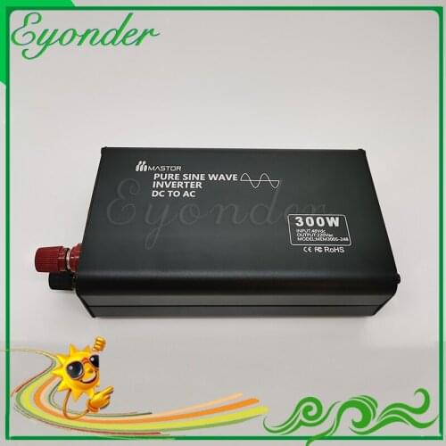 Eyonder 300w input 12vdc 24vdc 48vdc 60vdc 72vdc to 110vac 220vac pure sine wave power supply converter 50Hz inverter for car