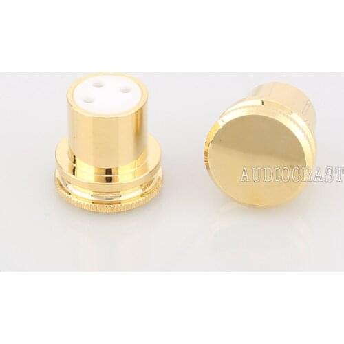 HI End Noise Stopper Gold Plated Copper XLR Plug Caps XLR Protect Cap 3pin XLR female Noise Reducing Caps