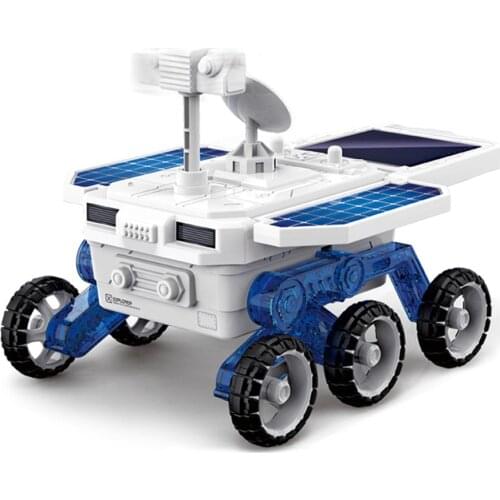 Mars Exploration Car DIY Solar Energy 4WD Vehicle Truck Assembly Kits STEM Early Educational Toy Solar & Battery Powered